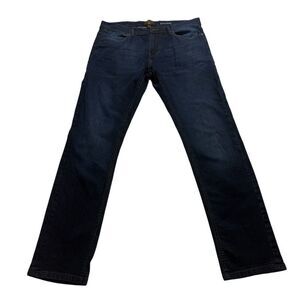 Copper & Oak Supply Co. Dark Wash Slim Straight Stretch Blue Denim Jeans 34x32